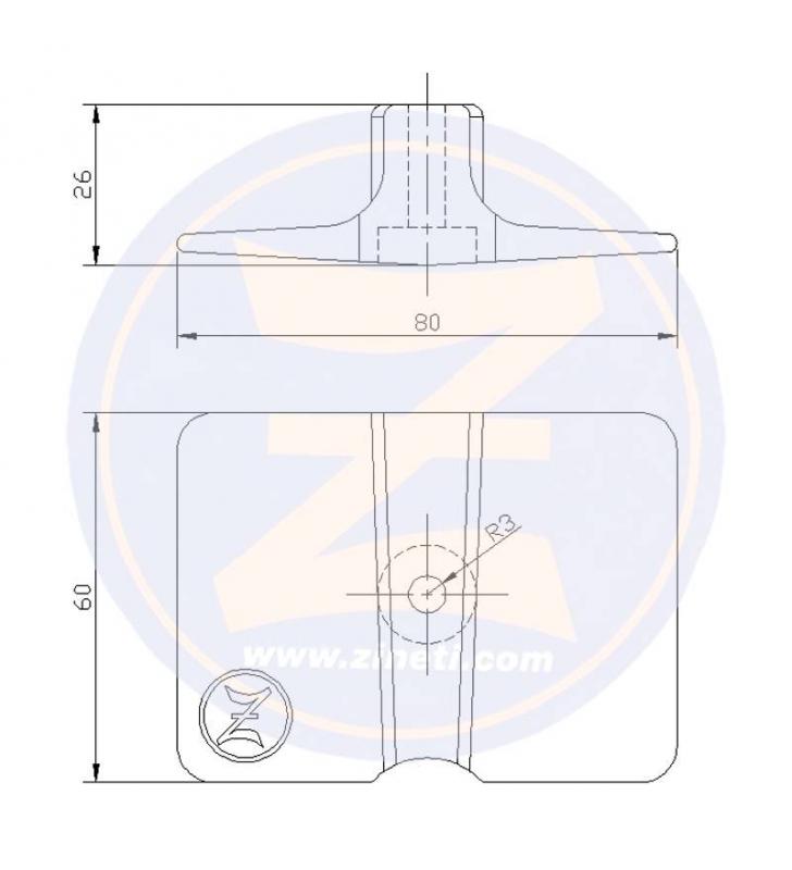 Ánodo para fueraborda Yamaha F15HP - F20HP Zineti