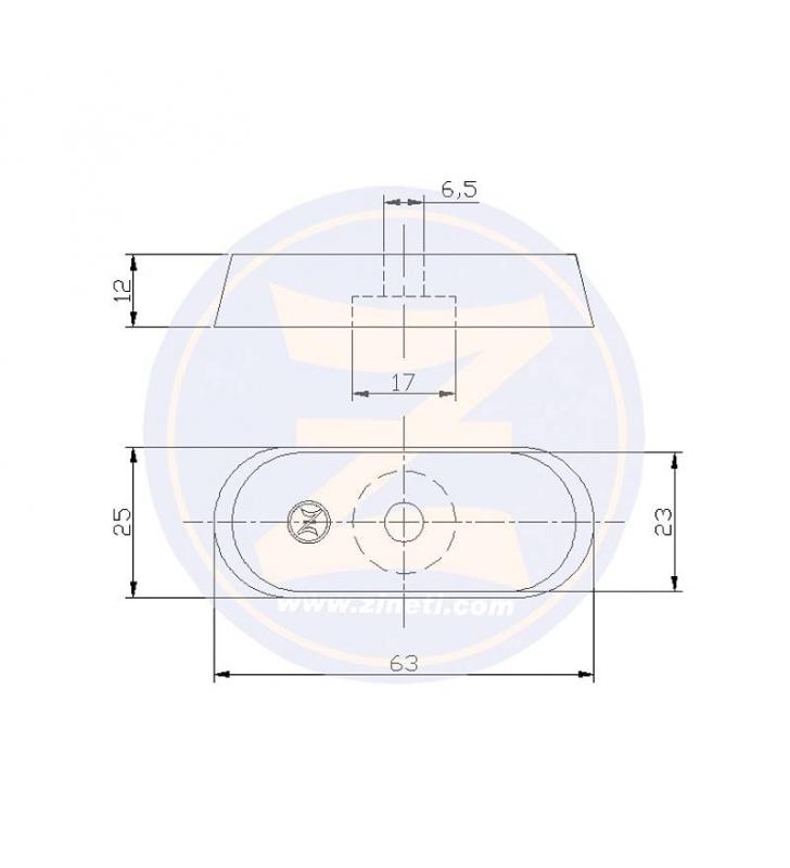 Ánodo para fueraborda Yamaha F8HP/F9.9HP Zineti