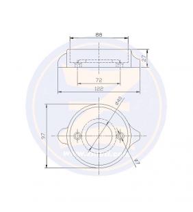 Ánodo collar eje de cola de velero Volvo Penta 120S Zineti