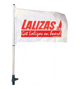 Mástil de bandera 50 cm desmontable negra