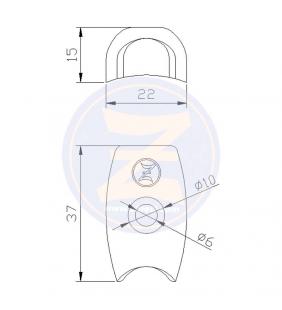 Ánodo para túnel de maniobra Volvo Penta QL Bow Thruster Zineti