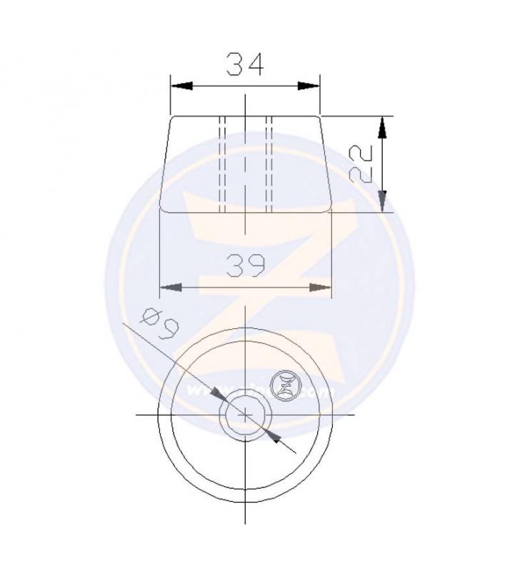 Ánodo circular para deflector Jet Hamilton HJ Zineti