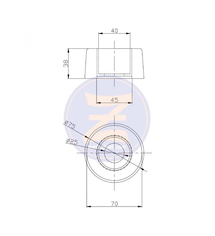 Ánodo disco Zn Ø 75 x 38 mm Zineti