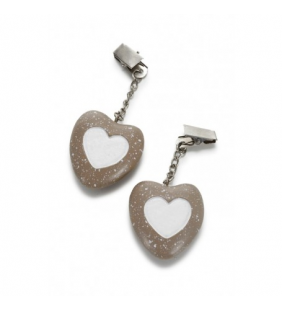 Set 4 pinzas sujeta manteles corazón