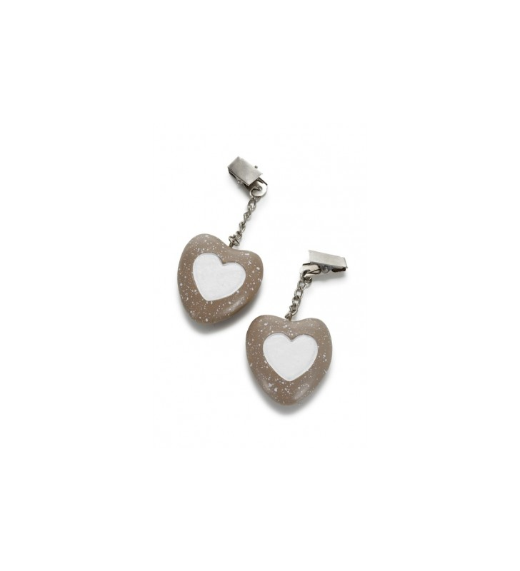 Set 4 pinzas sujeta manteles corazón