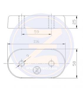 Ánodo placa agujero doble Jet Hamilton HJ292 Zineti