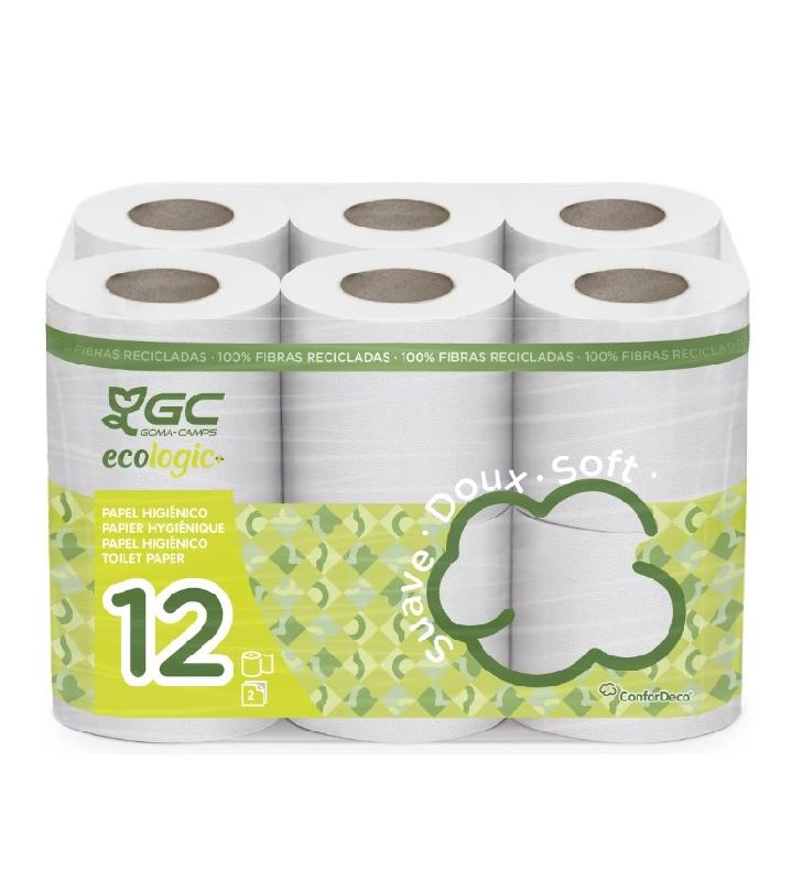 Papel higiénico ecológico 12 rollos