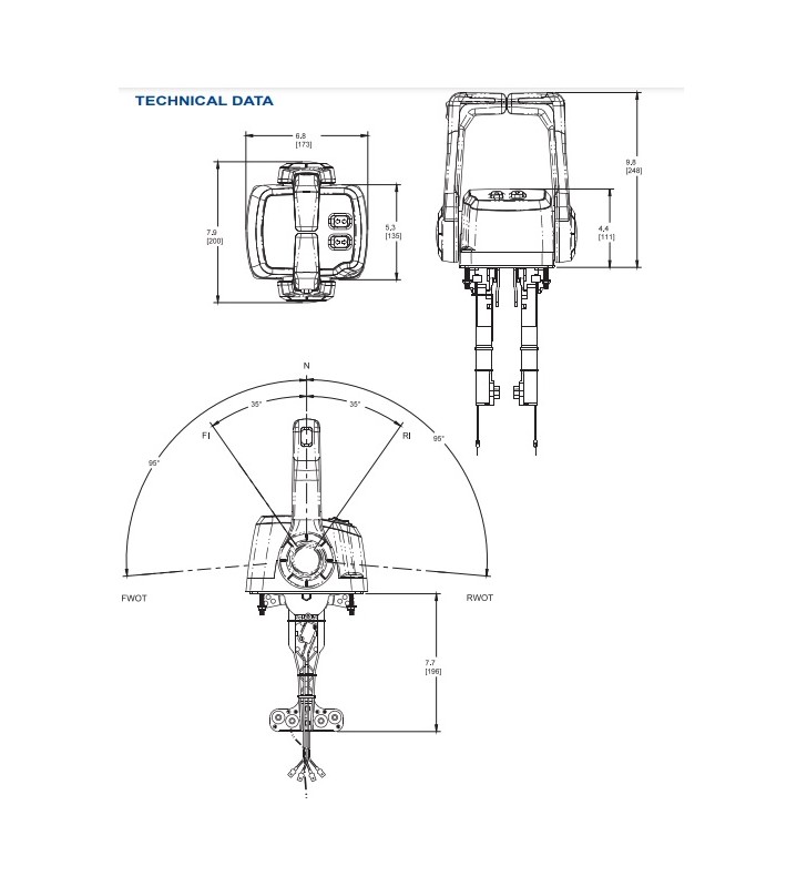 CHX8740P mando morse doble Seastar