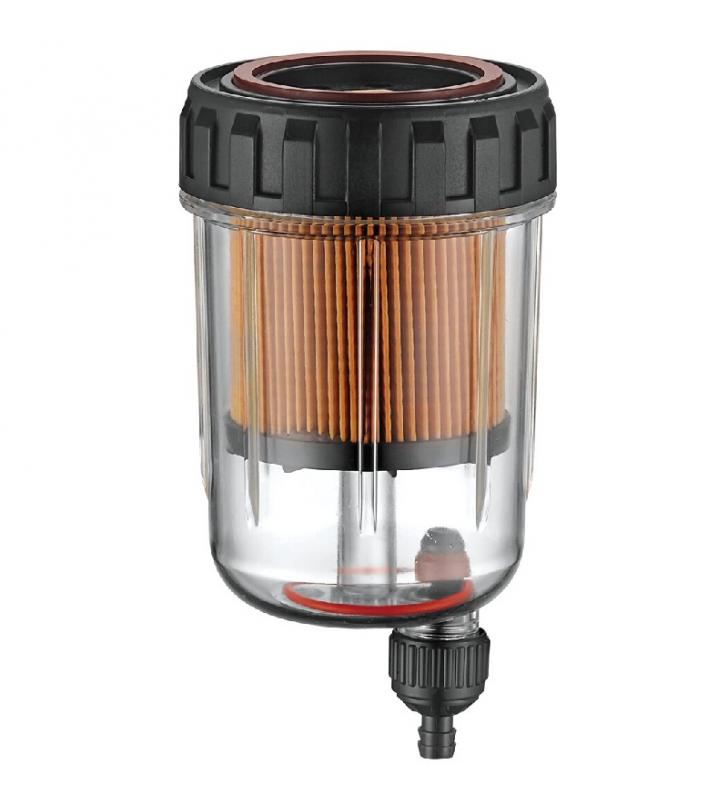 Recambio filtro de combustible decantador transparente universal