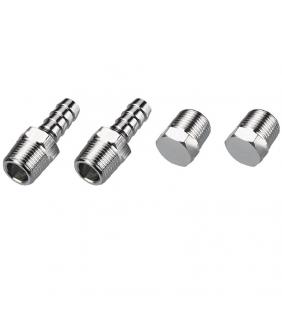 Kit racores de aluminio rectos 3/8’’ NTP para manguera 10mm