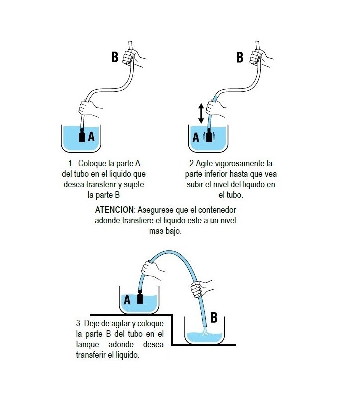Tubo de succión y trasvase 22,5 mm Ø