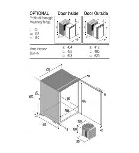 Congelador carga frontal y grupo externo 55L Vitrifrigo
