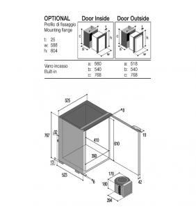 Congelador carga frontal y grupo externo 108L Vitrifrigo