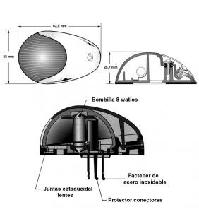 Luz de navegación Atwood negro