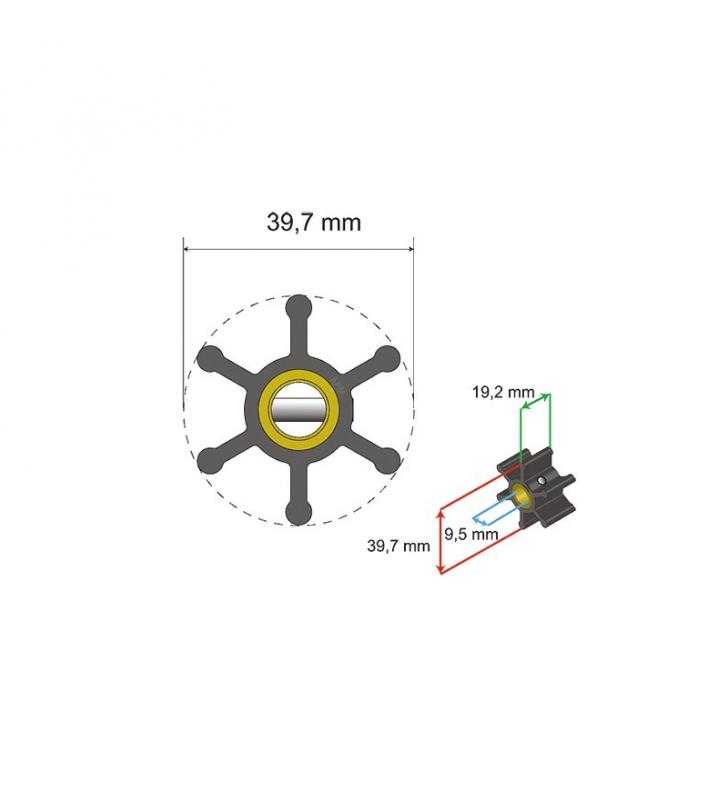 Impulsor Sherwood 9979K, Jabsco 4528-0001