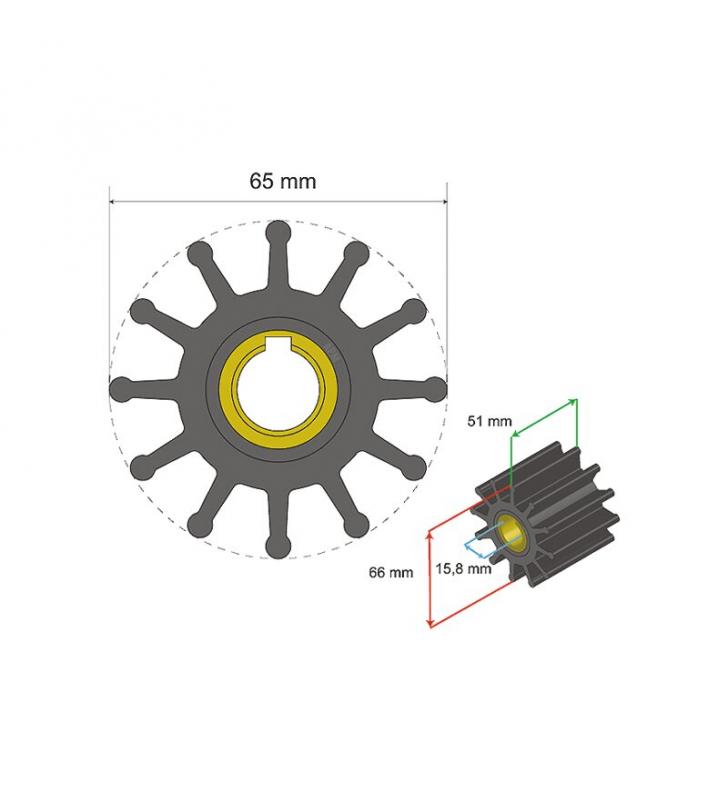 Impulsor Sherwood 15000K, Jabsco 18327-0001