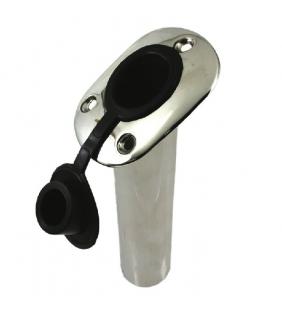 Portacañas empotrado inox con tapón