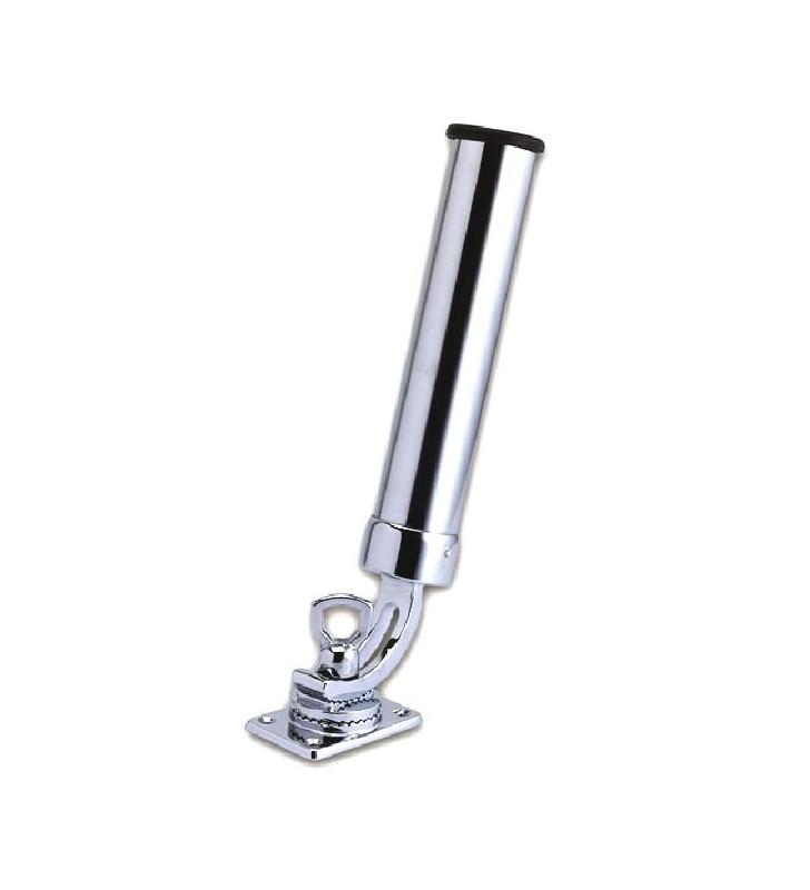Cañero regulable 32 mm base plana de latón cromado