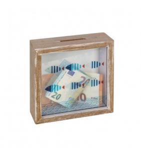 Hucha de madera peces