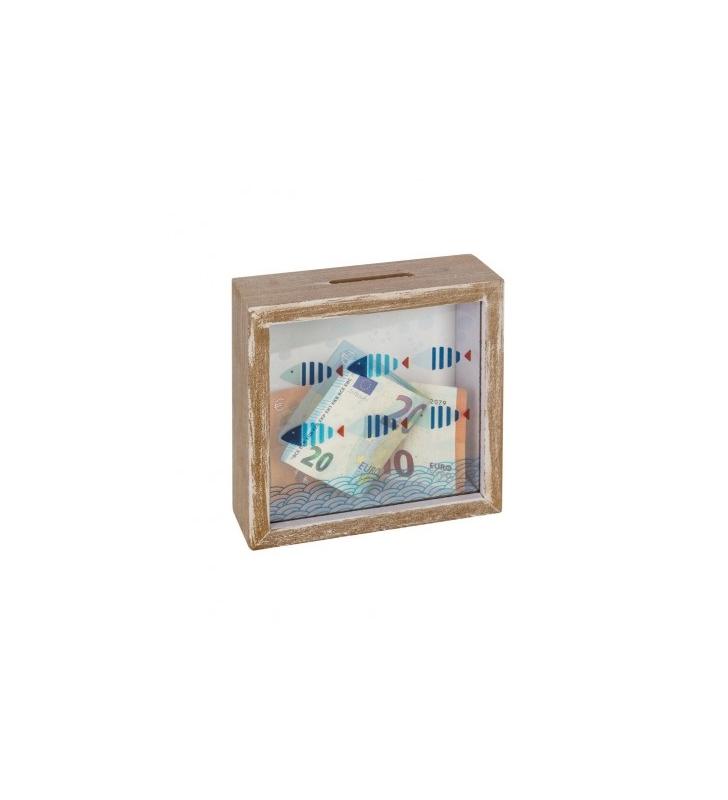 Hucha de madera peces