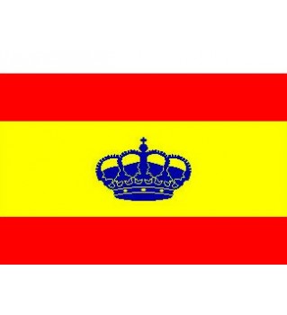 Bandera náutica España 30 x 45 cm con corona