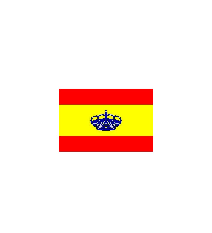 Bandera España 20 x 30 cm con corona