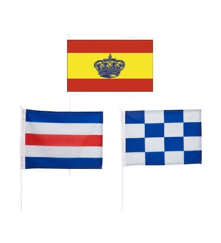 Kit banderas  España + C y N 30 X 45 cm
