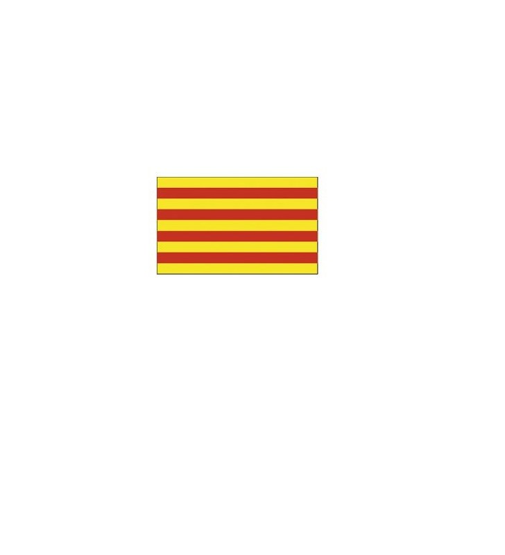BANDERINA de DESPACHO CATALANA AZ FLAG Bandera de Mesa de CATALUÑA 21x14cm Catalunya 14 x 21 cm 