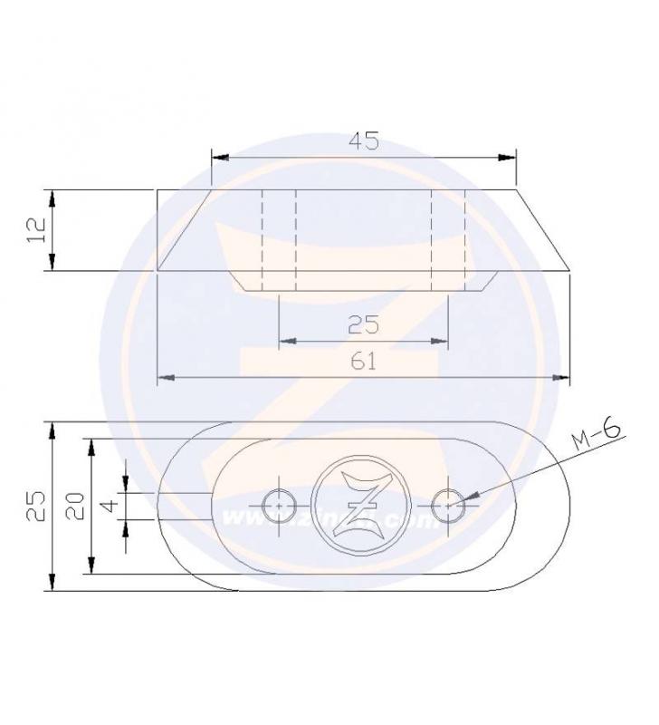 Ánodo para cola YAHAMA 8-300HP desde 1989 Zineti