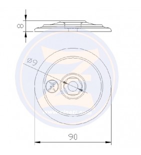 Medidas de Anodo disco 90mm Zineti