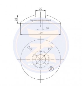 Medidas de Anodo disco 120mm flaps Fairline Zineti