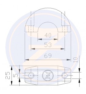 Medidas de Anodo collar corto para eje 40 mm Zineti