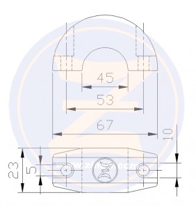 Medidas de Anodo collar corto para eje 45 mm Zineti