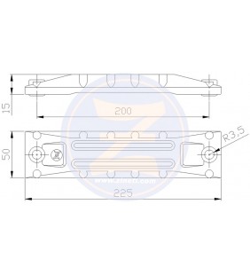 Medidas de Anodo para soporte de cola Honda Z-7101