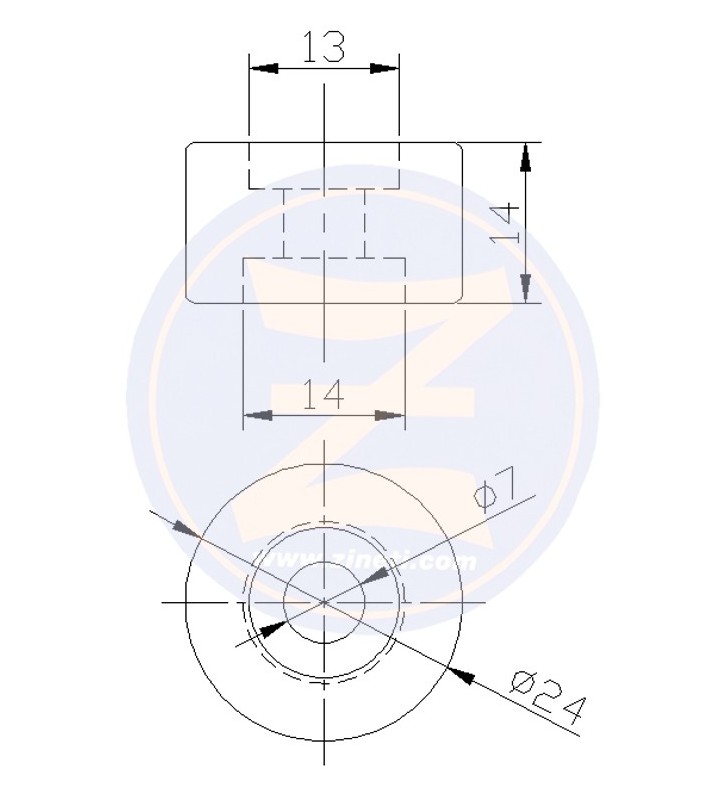 Medidas de Anodo disco para fueraborda Honda Z-7105