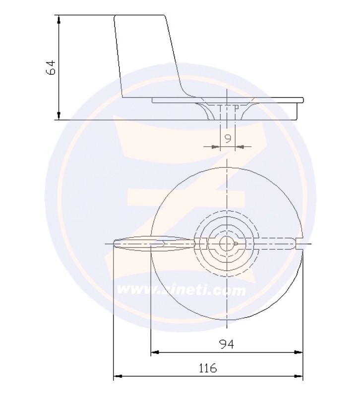 Medidas de Anodo aleta para fueraborda Mercury Z-4260