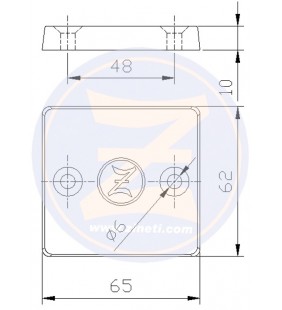 Medidas de Anodo placa intraborda Mercury Z-4300