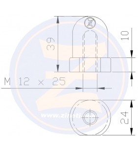 Medidas Anodo tuerca para cola Alpha One Z-4320