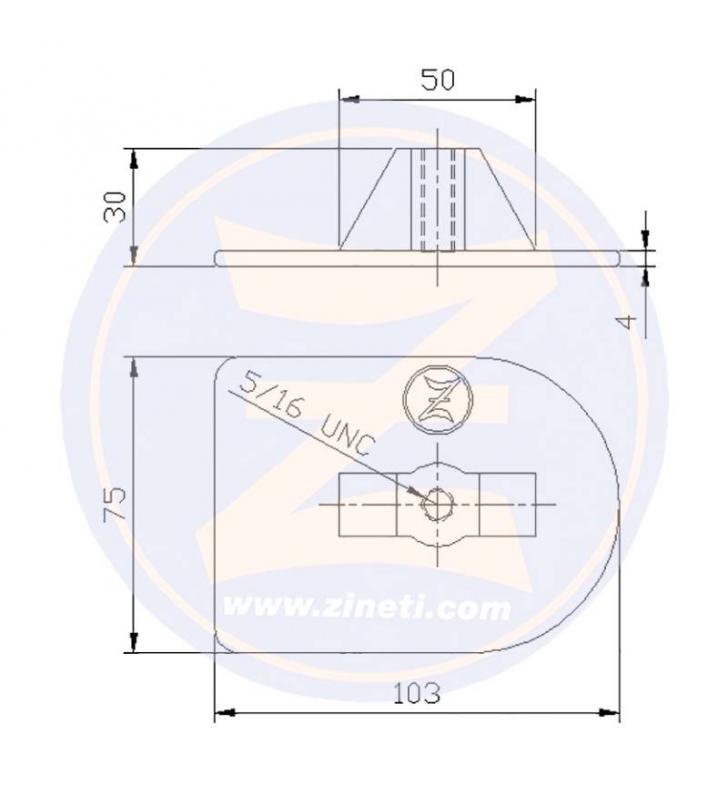 Ánodo placa fuera borda 20HP Z4100 Zineti