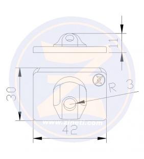Ánodo placa fuera borda Mercury 6 a 15HP Zineti