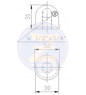 Medidas de Anodo tuerca para cola Alpha One y Bravo Z-4321
