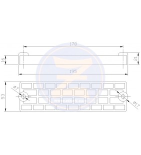 Medidas de Anodo placa para fueraborda Mercury Z-4340