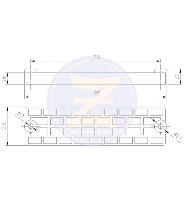 Medidas de Anodo placa para fueraborda Mercury Z-4340