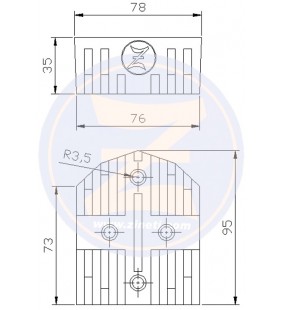 Medidas de Anodo para cola Alpha One Z-4350