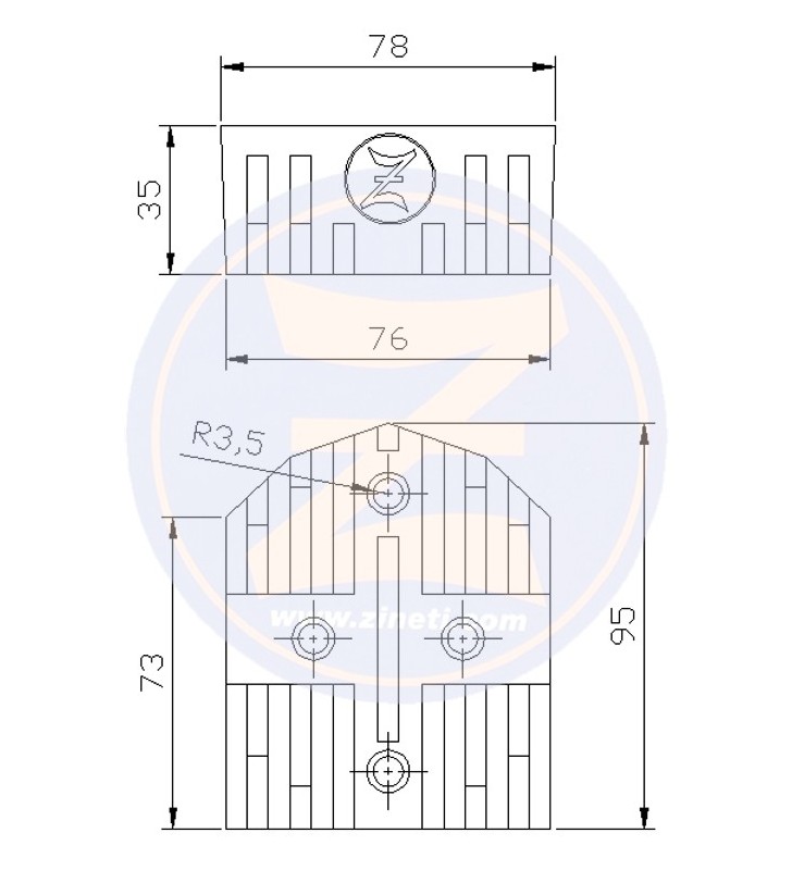 Medidas de Anodo para cola Alpha One Z-4350