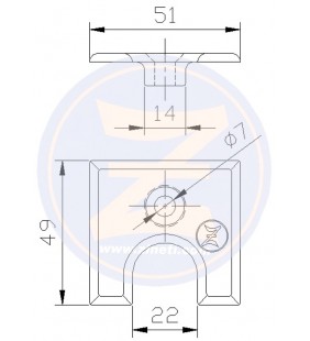 Medidas de Anodo placa para fueraborda Mercury Z-4343