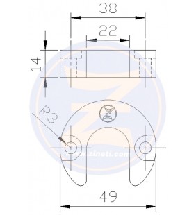 Medidas de Anodo para elevador de cola Mercury Z-4332
