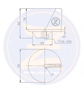 Ánodo aleta para cola Mercury 50 a 140HP Zineti