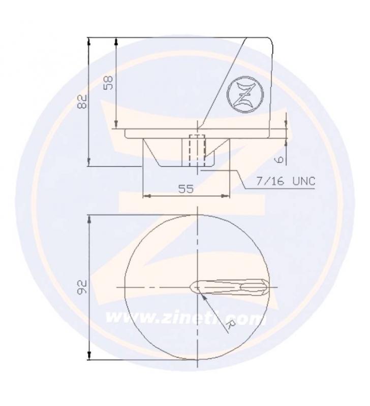 Ánodo aleta para cola Mercury 50 a 140HP Zineti