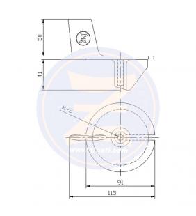 Ánodo aleta fueraborda Mercury 20 a 25HP Zineti